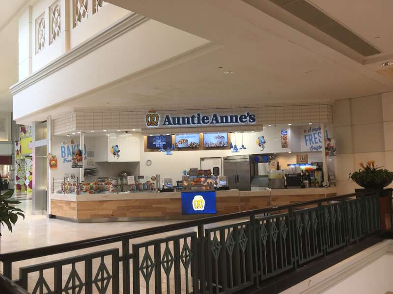 Auntie Anne's location in the King of Prussia Mall in King of Prussia, Pennsylvania
