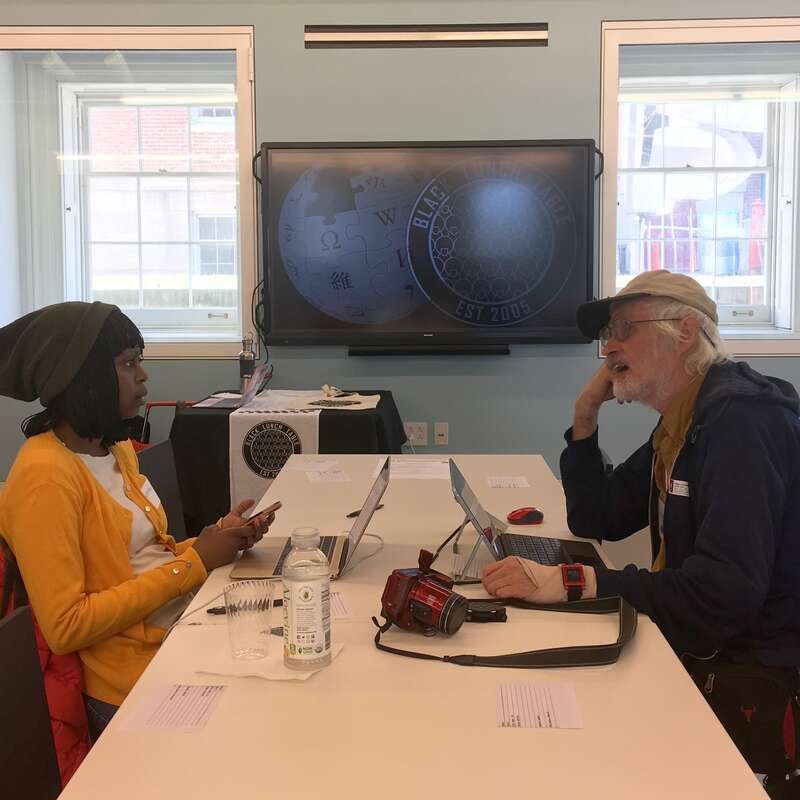 Black History Everyday edit-a-thon at Staten Island Museum with Black Lunch Table. Editors learning Wikipedia. Working on articles pertaining to Black history on Staten Island.