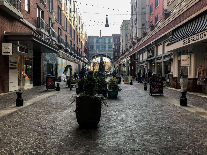 Bethesda Row shopping area in Bethesda, Maryland
