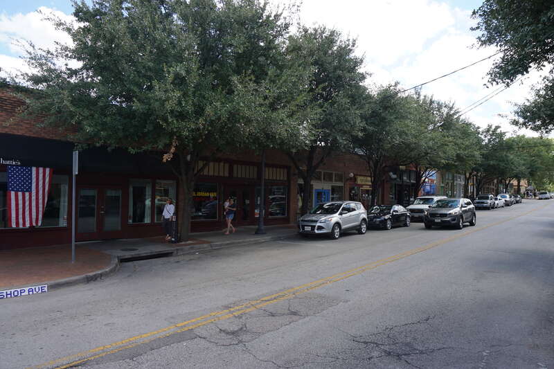 Bishop Avenue in the Bishop Arts District of the Oak Cliff neighborhood in Dallas, Texas (United States).