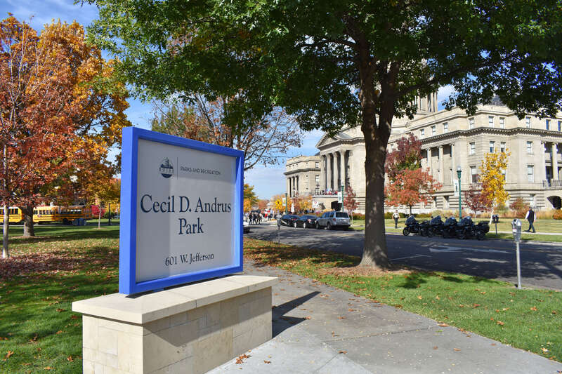 Cecil D. Andrus Park was dedicated in 2018 in honor of an Idaho governor and cabinet secretary in the Carter Administration. Originally named Capitol Park, the outdoor space was created soon after construction of the Idaho State Capitol Building.