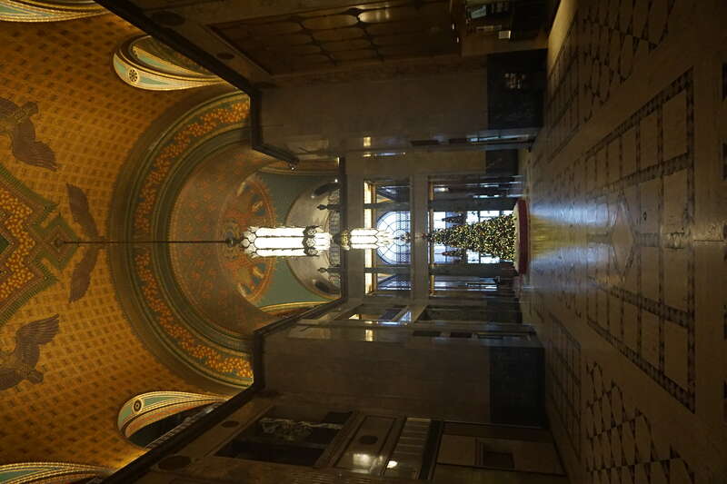 The lobby of the Fisher Building in Detroit, Michigan (United States).
