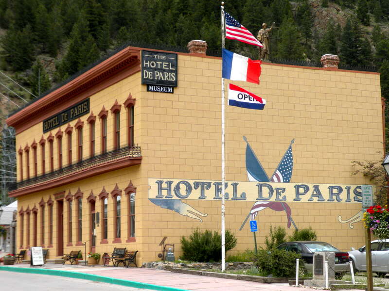 Hotel de Paris on NRHP since April 28, 1970. On the main street, Alpine St., Georgetown, Colorado