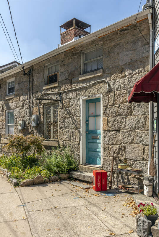 A house on Old Columbia Pike, Ellicott City, Maryland, USA, with a Carling Black Label beer case