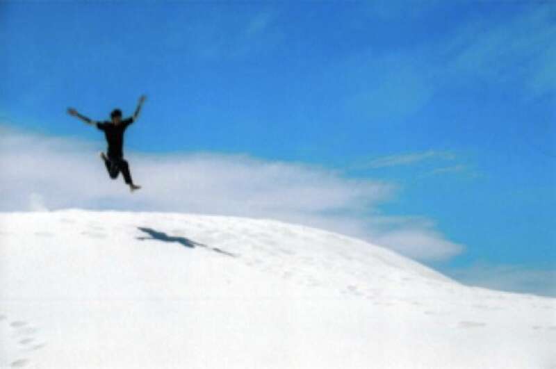 White Sands National Monument Historic District, U.S. Routes 70/82 Alamogordo. My son jumping.