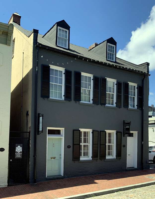 The Joseph Carleton House is located at 1052-1054 Potomac Street NW in the Georgetown neighborhood of Washington, D.C. It was built in 1794 for Georgetown postmaster Joseph Carleton. The building is listed on the District of Columbia Inventory of