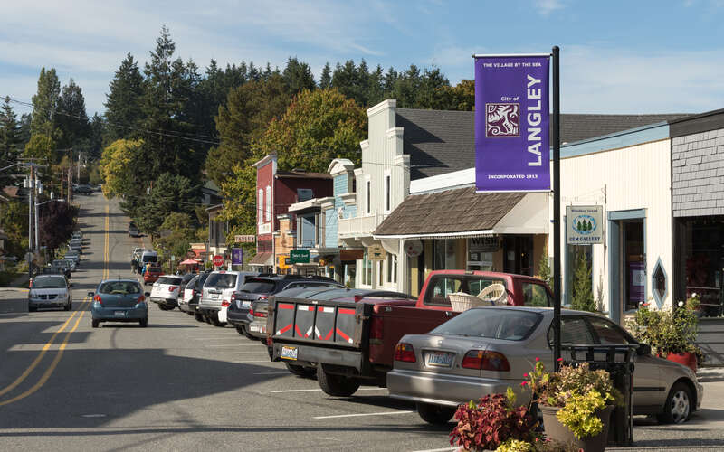 Main Street in Langley, Whidbey Island, Washington State