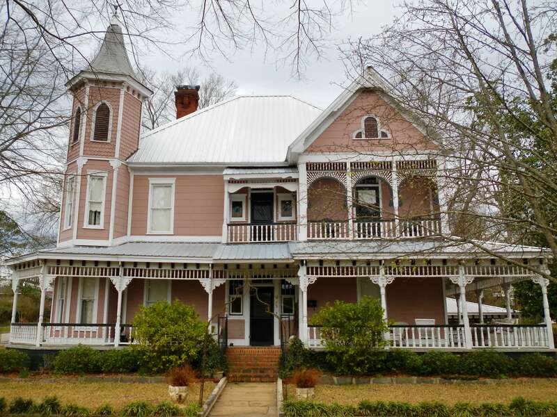 This is a photograph of the McKibbon House in Montevallo, Alabama. It was added to the National Register of Historic Places on December 31, 2001.