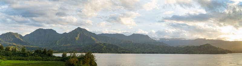 Princeville coast Kauai Hawaii pano