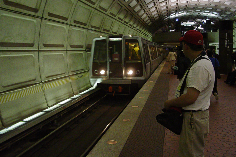 A Red Line train to Shady Grove arrives at the platform at Union Station.

Ben Schumin is a professional photographer who captures the intricacies of daily life.  This image may be used under Creative Commons Attribution-ShareAlike 2.0.  Please