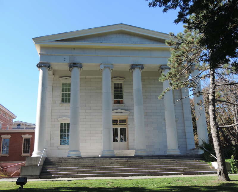 Looking south at Temple A on a sunny late morning.