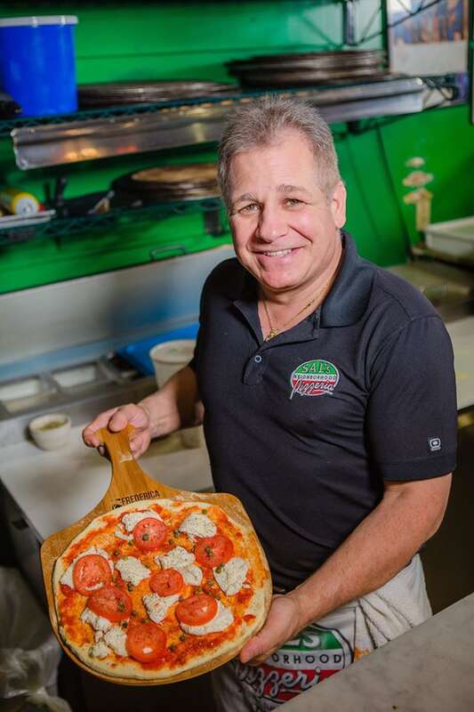 Sal Rocky Cenicola at his World Famous Restaurant Sal's Neighborhood Pizzeria and Ristorante Italiano in 2015.