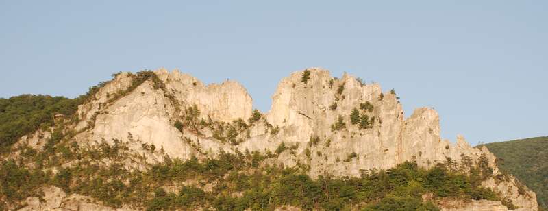 Seneca Rocks in Monongahela National Forest, West Virginia, USA