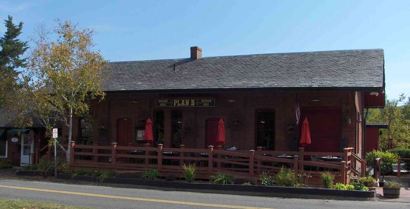 Simsbury Railroad Depot, built in 1875, a National Register of Historic Places building. Operated as a restaurant in 2010.