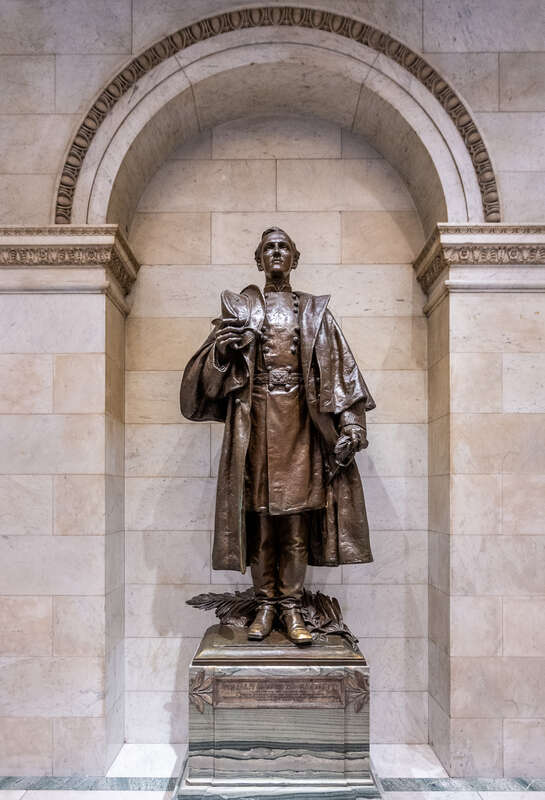 Bronze statue of William Francis Bartlett in Massachusetts State House. Daniel Chester French, 1904.