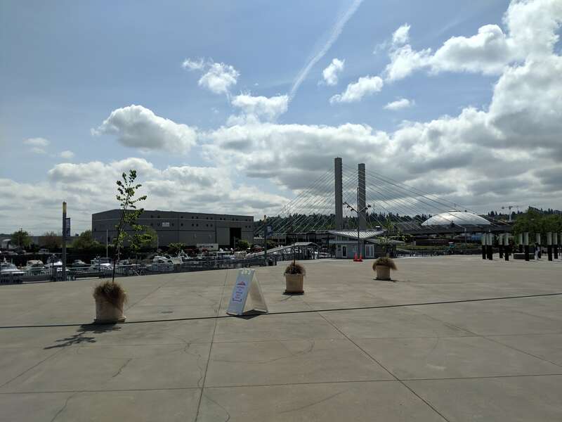View of bridge in Tacoma from the Museum of Glass