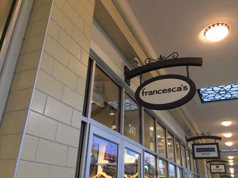 Tanger Outlets Savannah - Francesca's sign