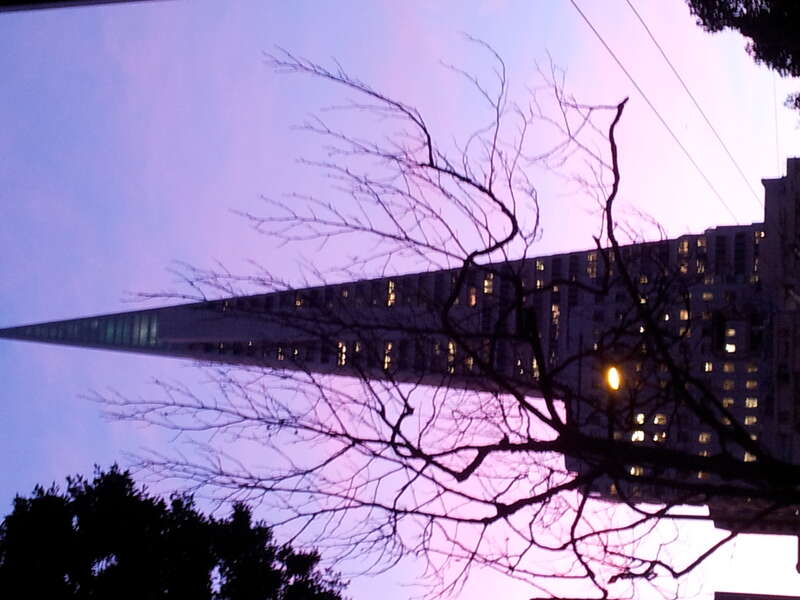 TransAmerica Building in SF at Sunset