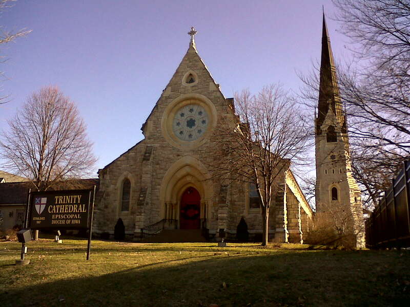 Trinity Cathedral is located in Davenport, Iowa and serves as the historic cathedral of the Episcopal Diocese of Iowa.  It is listed on the National Register of Historic Places.