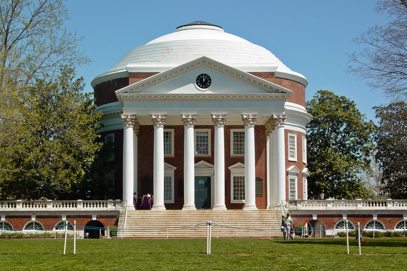 The Rotunda building at the University of Virginia.

Ben Schumin is a professional photographer who captures the intricacies of daily life.  This image may be used under Creative Commons Attribution-ShareAlike 2.0.  Please provide artist attribution,