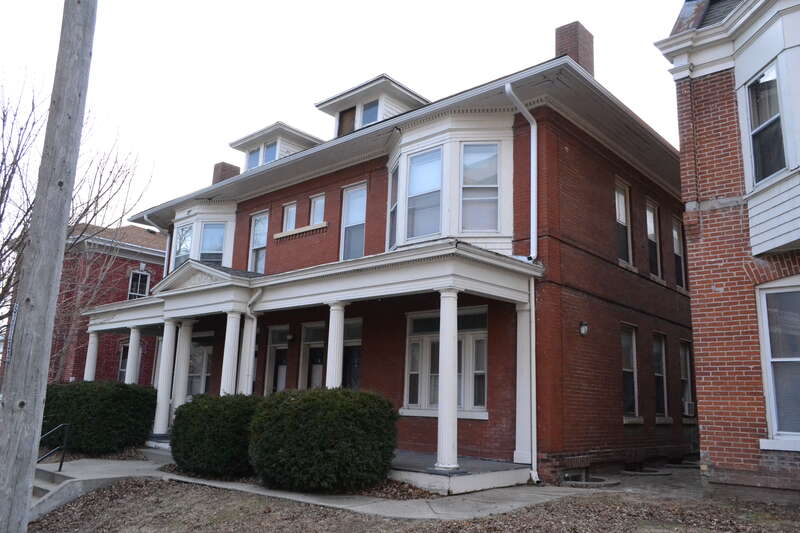 Virginia Flats, 516-518 N 10th St. in St. Joseph, Missouri. Listed on the National Register of Historic Places.