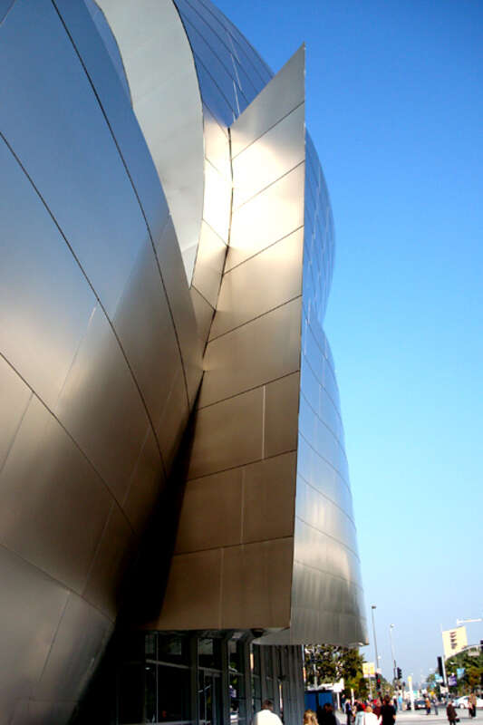 Walt Disney Concert Hall close up, Winter 2007.