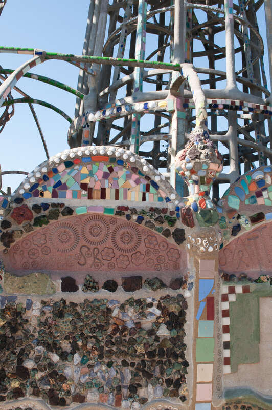 Watts Towers — built by Sabato Rodia, an Italian immigrant who lived in the area from the 1920s to 1954. He constructed this complex over a period of 33 years. 

The towers were saved from demolition by Los Angeles architects, artists, and activists