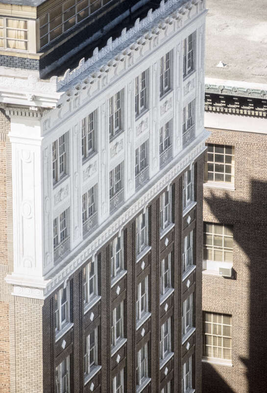 The Winecoff Hotel from the Georgia-Pacific Building, Atlanta, Georgia, USA. Scanned Ektachrome slide.