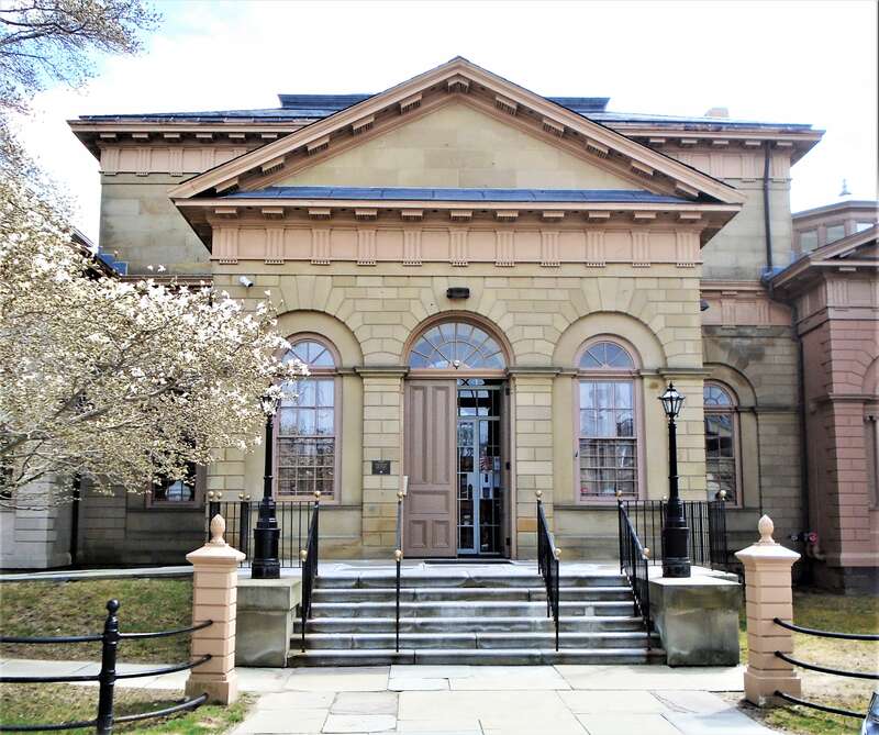 The Redwood Library and Athenaeum is a subscription library, museum, rare book repository and research center founded in 1747, and located at 50 Bellevue Avenue in Newport, Rhode Island. The building, designed by Peter Harrison and completed in March