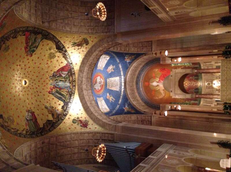The Basilica of the National Shrine of the Immaculate Conception Main altar inside with ceiling