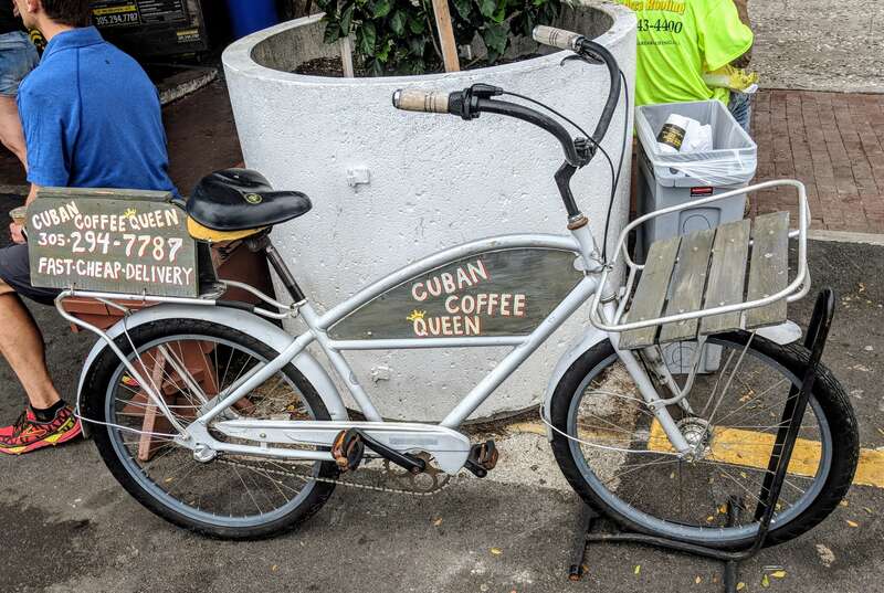 A Cuban coffee delivery bicycle in Key West, Florida. Photo by Jim Heaphy.
