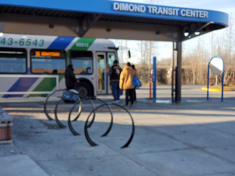 Dimond Center Transit Center bike parking