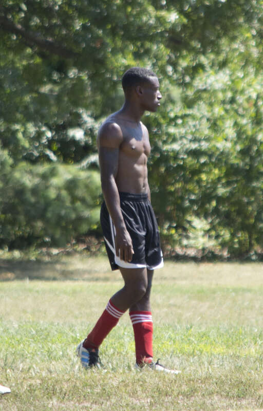 hot black soccer player 002 - east potomac park - 2013-08-25