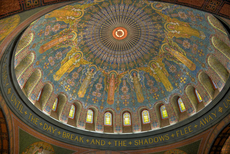 The Memorial Chapel at Lakewood Cemetery, patterned after the Hagia Sophia in Constantinople.