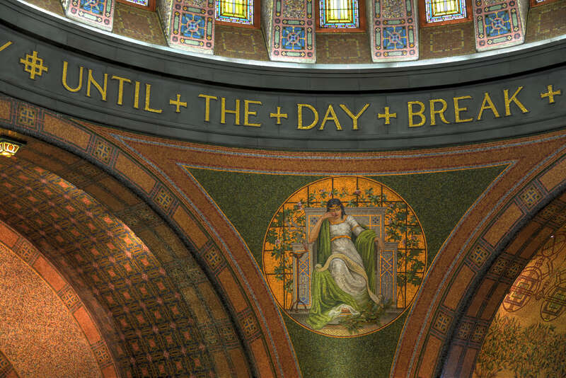The Memorial Chapel at Lakewood Cemetery, patterned after the Hagia Sophia in Constantinople.