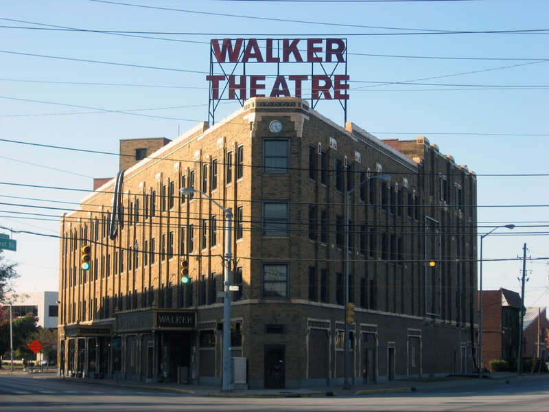 Front of the Madame C.J. Walker Manufacturing Company, located at 617 Indiana Avenue in Indianapolis, Indiana, United States.  Built in 1927, it has been designated a National Historic Landmark.