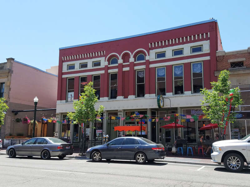 The former Masonic Hall (1892) in Boise, Idaho, is part of the Boise Historic District.