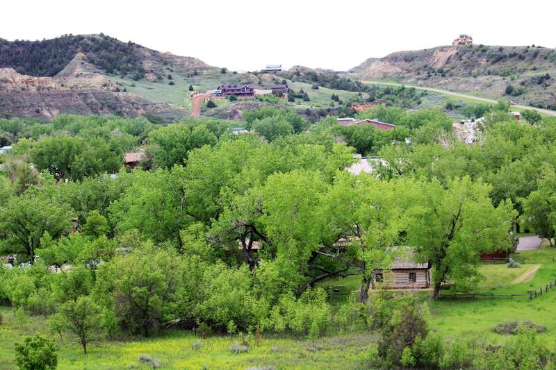 Medora, North Dakota from Theodore Roosevelt National Park.