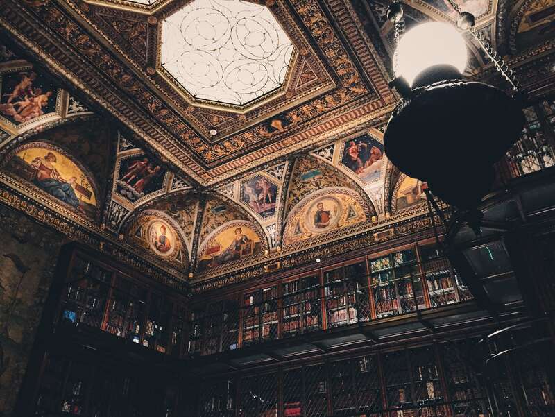 In the Library at the Morgan Library and Museum.