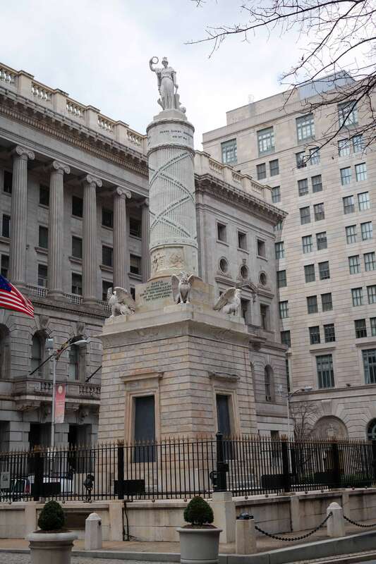 The North Point Battle Monument in Baltimore's Court Square