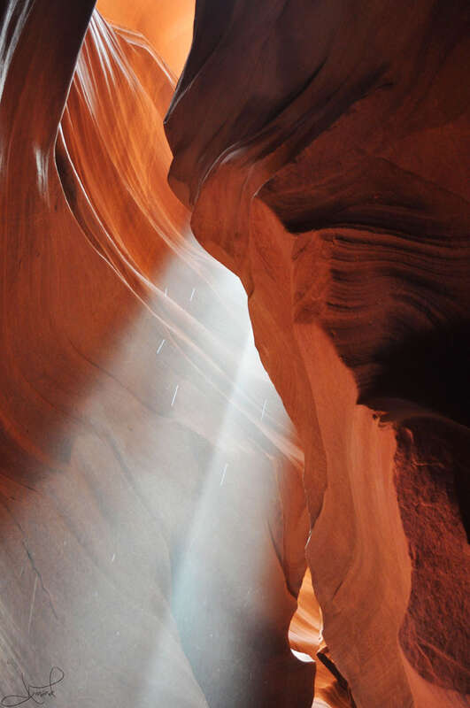 Antelope Canyon, Upper; Page Arizona Navajo Sandstone Slot Canyon available light