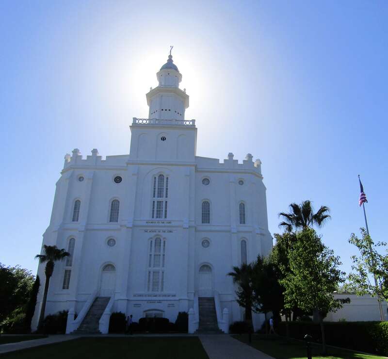 East side of the St. George Utah Temple.