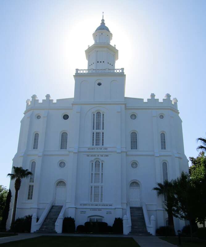 East side of the St. George Utah Temple.