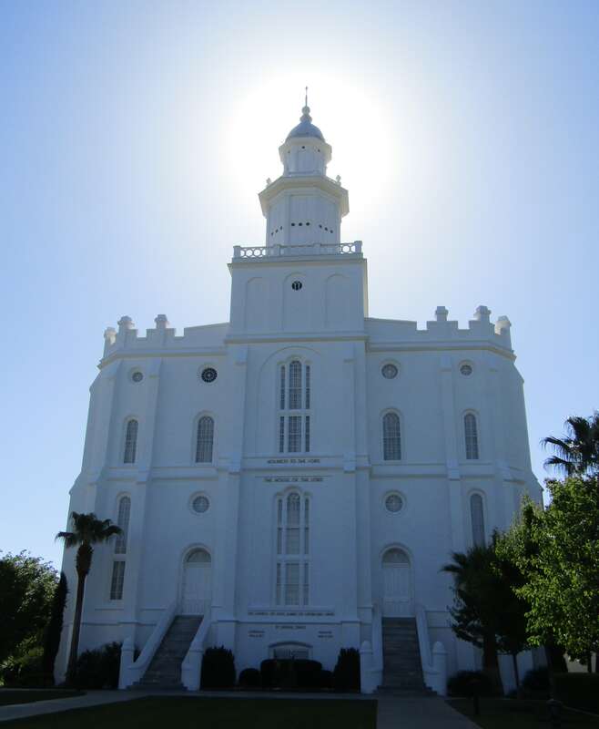 East side of the St. George Utah Temple.
