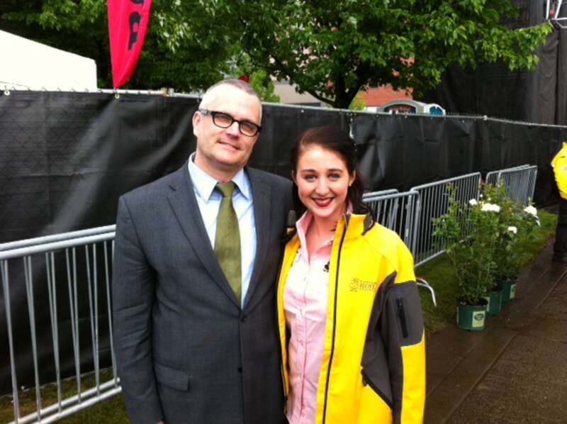 Sam with 2010 Rose Queen Victoria Dinu.