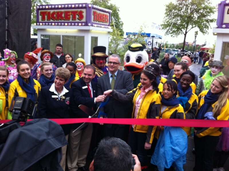 Sam with the Rose Court at the opening of the Rose Festival City Fair.