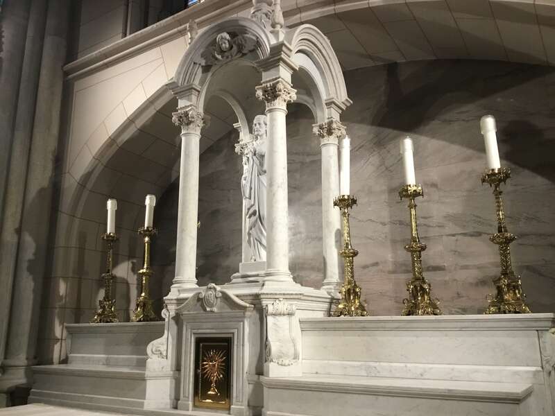 Interior of St Patrick’s Cathedral in December 2021