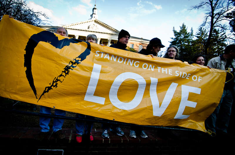 They carried the biggest banner