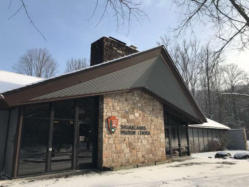 Sugarlands Visitor Center closed for snow, January 2018--Andrea Walton