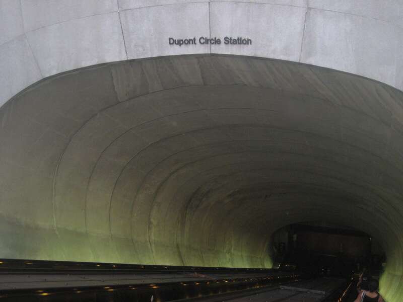 The Q Street entrance to the Dupont Circle Metro station.